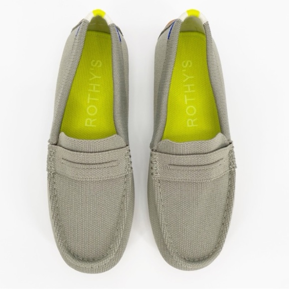 Rothy’s Driver Martini Olive Green Sage Loafer Flat Shoes Women’s 9.5